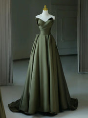 Rochie de prom lungă a gâtului V de linie, rochie verde lungă verde, rochie formală lungă