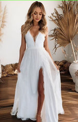 लंबी प्रोम पोशाक प्यारा लड़की सरल सुरुचिपूर्ण शादी के कपड़े