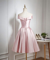 Red Formal Dress, Cute Pink A Line Short Prom Dress, Pink Evening Dress