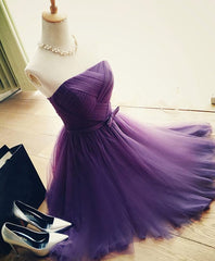Floral Prom Dress, Cute A Line Tulle Short Prom Dress, Bridesmaid Dress