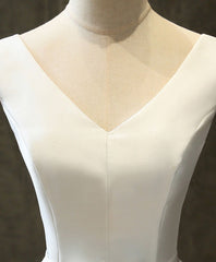 Prom Dresses 2038, Simple V Neck White Short Prom Dress, White Homecoming Dress
