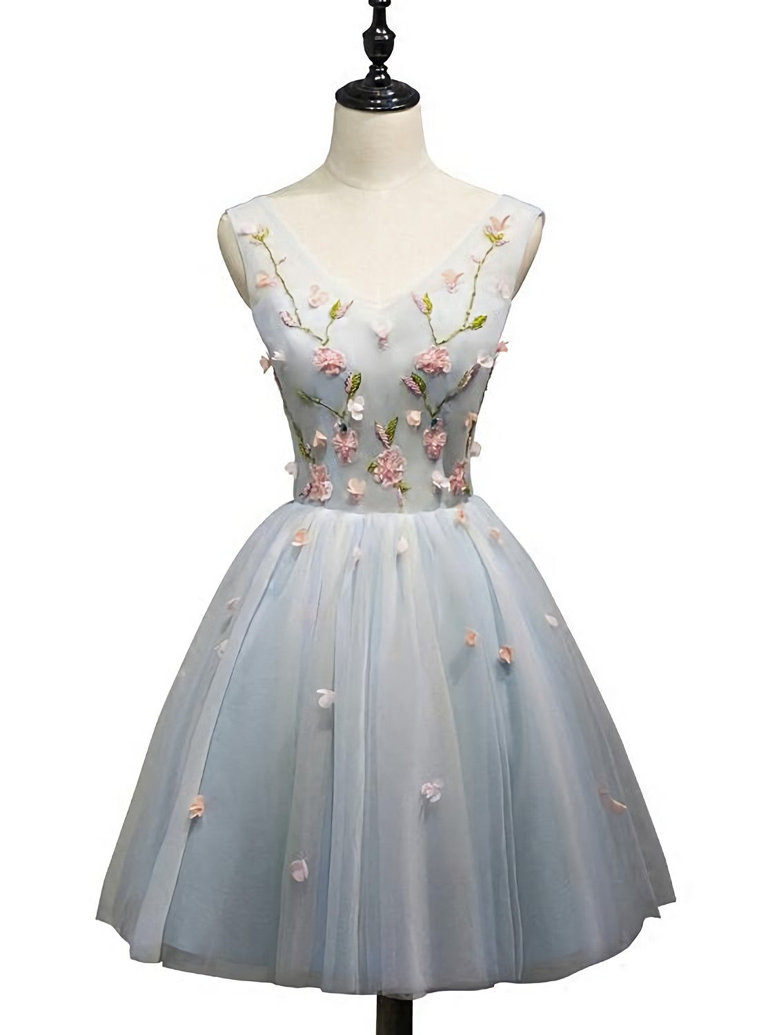 Fancy Outfit, Cute Light Blue Tulle Short Party Dress, Light Blue Formal Dress, Teen Homecoming Dress