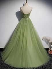 Evening Dress Italy, Green Tulle Long Prom Dress, Green Tulle Formal Dress