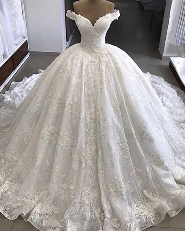 Wedding Dresses For, Amazing Off Shoulder Sweetheart Lace Long 2024 Wedding Dresses