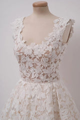Bridesmaids Dresses Cheap, Chic A-line Short Lace Homecoming Dresses