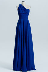 Party Dress Store, Royal Blue A-line Chiffon Long Convertible Bridesmaid Dress