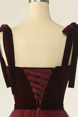 Homecoming Dresses Beautiful, Wine Red Sweetheart Tie-Strap A-Line Short Formal Dress