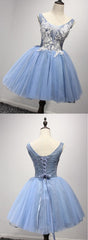 Bridesmaid Dress Affordable, Luxurious A-line Straps Knee Length Short Tulle Homecoming Dresses