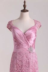 Evening Dress Designs, Two-Piece Pink Backless Mother of the Bride Dress