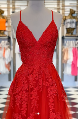 Formall Dresses Short, Red Lace Prom Dress, Prom Dresses, Evening Dress Formal Gown Graduation Party Dress, 2693