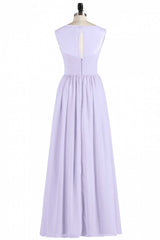 Evening Dress Boutique, Lavender Chiffon Sweetheart Cutout Back A-Line Long Bridesmaid Dress