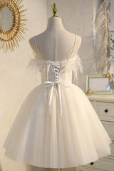 Bridesmaid Dresse Styles, Chic Sleeveless Spaghetti Straps Tulle Princess Homecoming Dresses