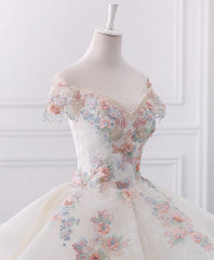 Prom Dress Stores Near Me, White Sweetheart Off Shoulder Lace Long Prom Dress, White Evening Dress