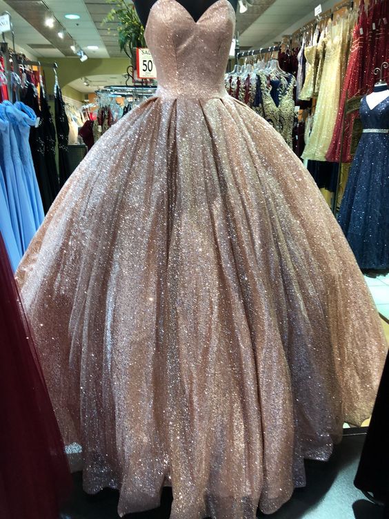 Non Traditional Wedding Dress, rose gold quince dress