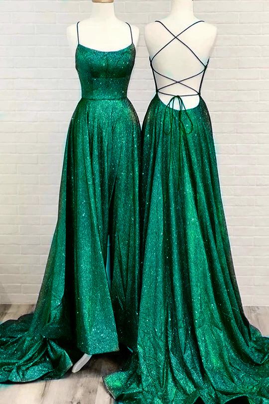 Prom Dresses 3 11 Sleeves, Sexy Prom Evening Dress Long Party Dresses Green Dress