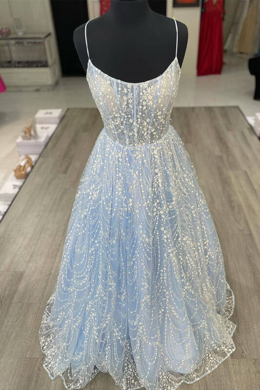 Bridesmaid Dress Vintage, Princess A-line Light Blue Formal Dress