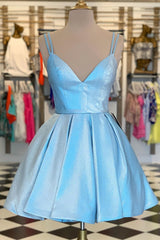 Party Dresses Store, Double Straps A-line Short Homecoming Dress