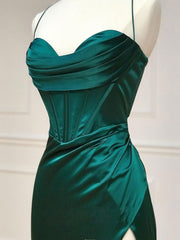 Prom Dresses 2028 Red, Mermaid Sweetheart Neck Green Long Prom Dress, Green Formal Evening Dress