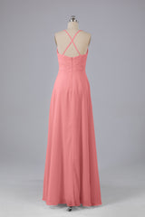Formal Dresses With Sleeves For Weddings, Backless Spaghetti Straps Lace Bridesmaid Dresses