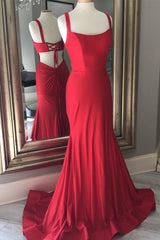 Formal Dresses Ideas, Simply Mermaid Red Long Formal Dress