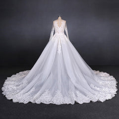Wedding Dress With Sleev, Elegant Long Sleeves Lace Wedding Dresses Beautiful Bridal Dresses