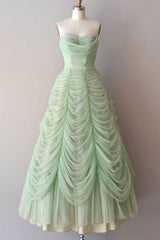 Party Dress Code Ideas, Mint Green Sweetheart Floor Length Long Prom Dress, Ruched Chiffon Party Gown