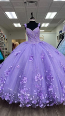 Party Dresses For Teenage Girls, Princess Lilac Quinceanera Dresses