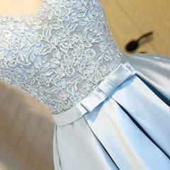Bridesmaid Dresses Blushing Pink, Blue A Line Princess V Neck Backless Appliques Homecoming Dresses