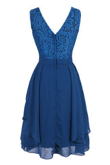 Dress Casual, Short Royal Blue Bridesmaid Dress Party Dress