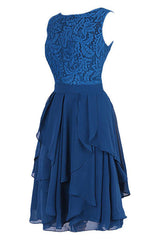 Dressy Outfit, Short Royal Blue Bridesmaid Dress Party Dress
