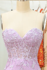 Homecoming Dress Simple, Purple Lace Tight Short Hoco Dress