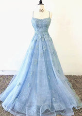 Prom Dresses Online, A-line Bateau Court Train Lace Prom Dress With Appliqued