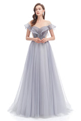 Best Prom Dress, A Line Beads Mermaid Prom Dresses Slit Beading