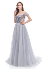 Burgundy Prom Dress, A Line Beads Mermaid Prom Dresses Slit Beading