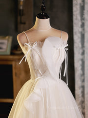 Hoco Dress, A-Line Beige Tulle Short Prom Dress, Beige Cute Homecoming Dress