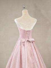 Bridesmaids Dresses Color Palettes, A Line Pink Long Prom Dresses, Formal Pink Bridesmaid Dresses