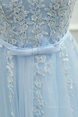 13 Th Grade Dance Dress, A Line Round Neck Lace Blue Short Prom Dress, Short Blue Lace Formal Graduation Homecoming Dress