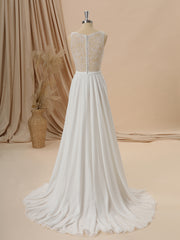 Wedding Dress Tulle Lace, A-line Taffeta V-neck Appliques Lace Sweep Train Wedding Dress