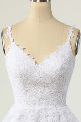 Bridesmaid Dresses Near Me, A-line White Lace Appliques Short Prom Dress