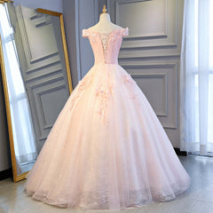 Formal Dress For Weddings Guest, Adorable Pink Tulle Off Shoulder Pink Party Dress , Sweetheart Formal Dress
