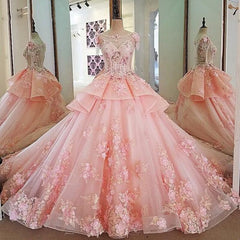 Party Dress Design, evening dress lace beading ball gown long party formal dress