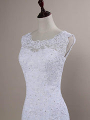 Wedding Dresse Styles, Beaded Lace Backless Mermaid  Wedding Dresses