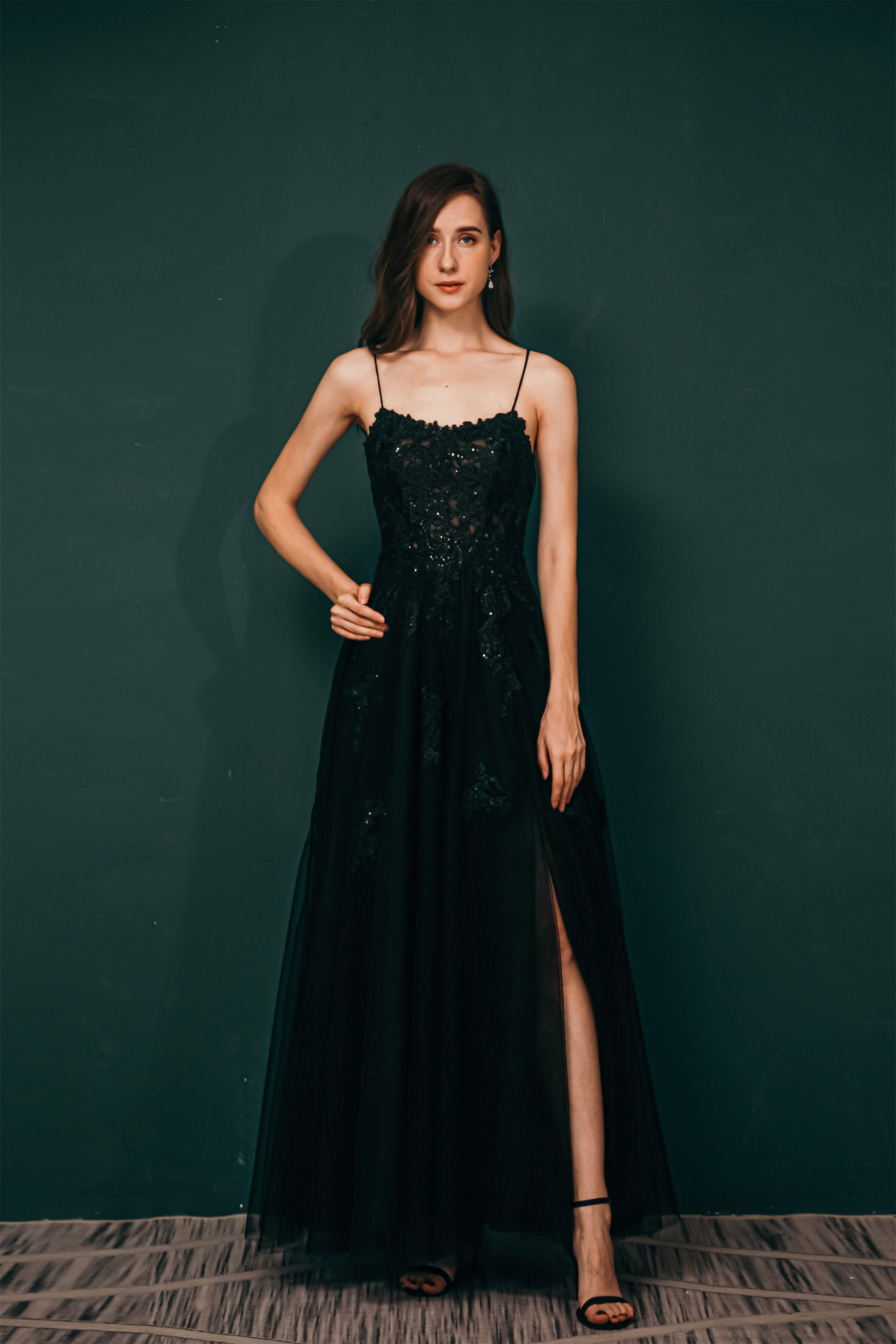 Party Dress Classy Elegant, A-line Lace Appliques Long Prom Dresses