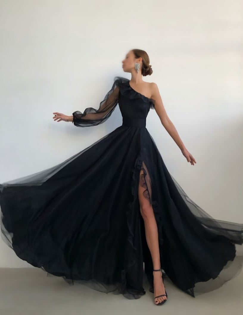 Formal Dress Trends, Black long Evening Dress Prom Dresses