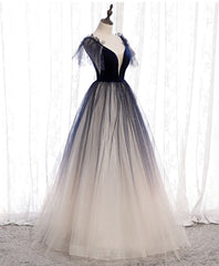 Prom Dress Ideas Unique, Blue Tulle Long Prom Dress Blue Tulle Formal Dress