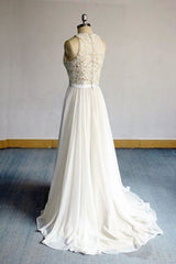 Wedding Dress Hire Near Me, Eye-catching Lace Chiffon A-line Wedding Dress