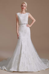 Wedding Dress Boutique, Cap Sleeve Sparkle Beaded Lace Appliques Gown Bow Sash Train Wedding dresses
