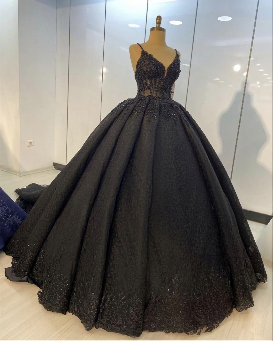 Wedding Dresse Styles, Black Lace Ball Gown Dresses, For Wedding Prom Evening Gown