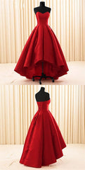 Homecomeing Dresses Vintage, Women Sweetheart Short Front Long Back A Line High Low Prom Dress