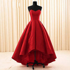 Homecoming Dress Vintage, Women Sweetheart Short Front Long Back A Line High Low Prom Dress